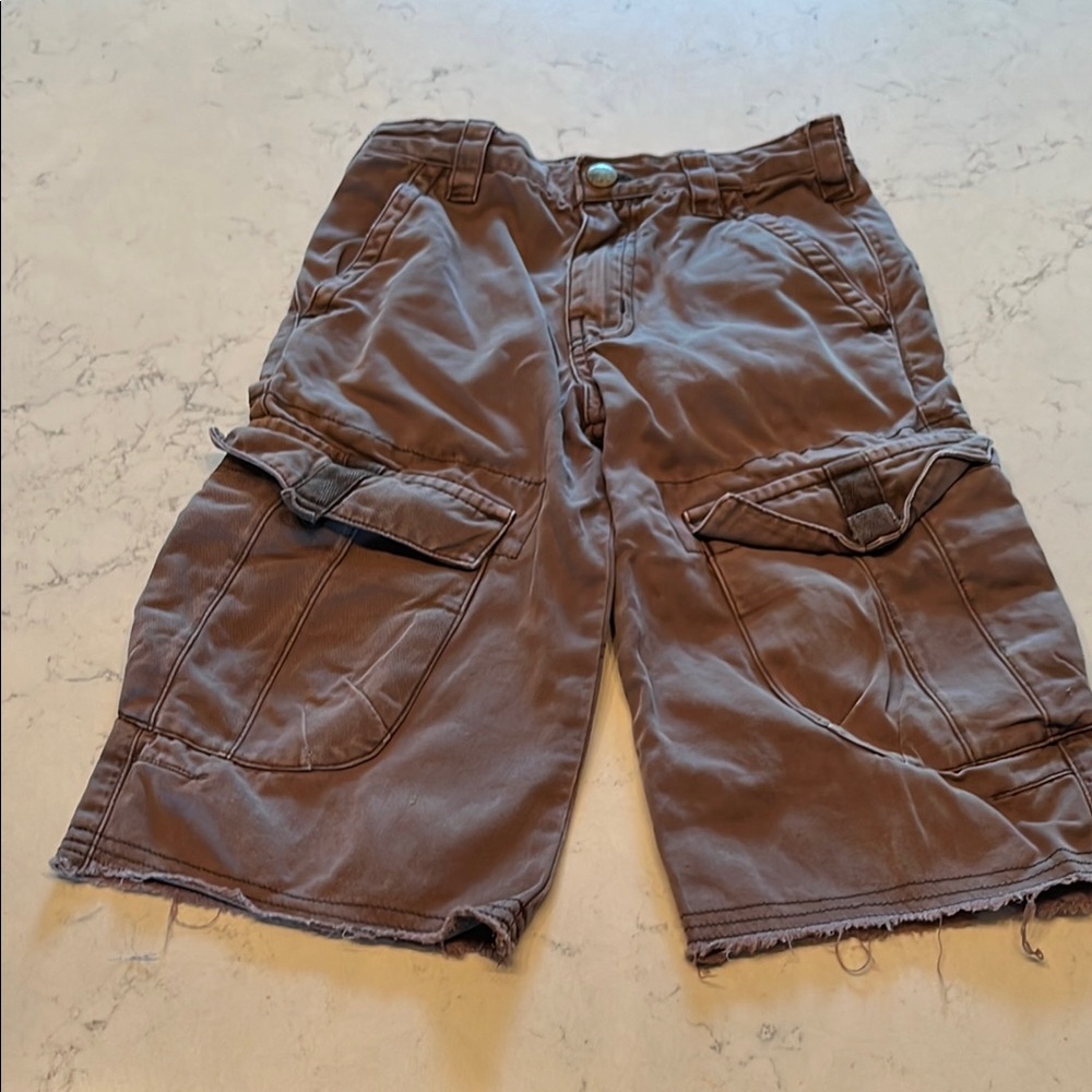 Mini Boden Brown Cargo Shorts Relaxed Fit